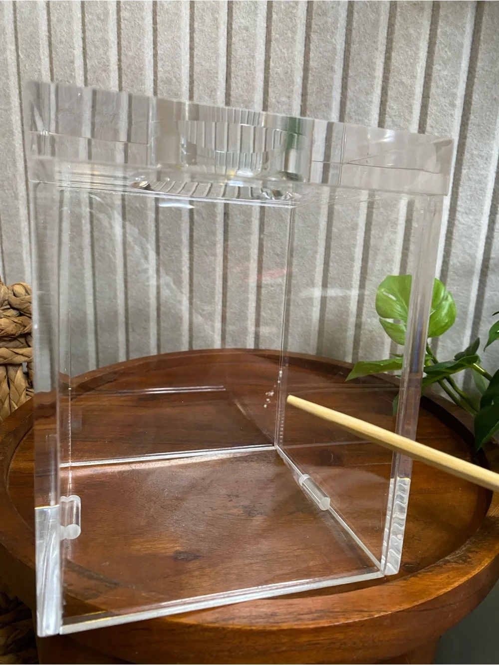 VTG Luxury Heavy Lucite Tissue Box Cover – Thick Clear Acrylic Cube Modern MOD